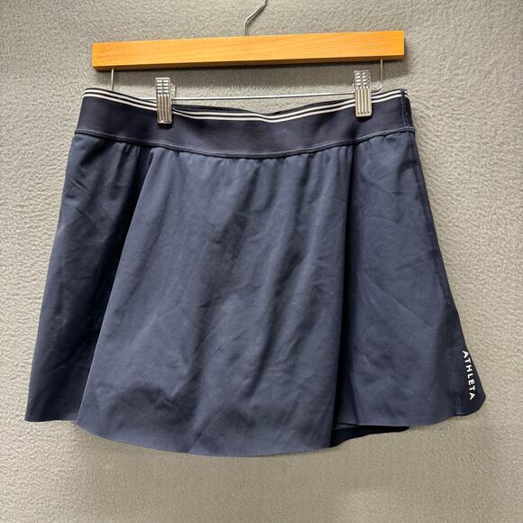 Athleta Skort Womens Large Navy Blue Ace Advantage Tipped Activewear Golf Tennis - Picture 2 of 9
